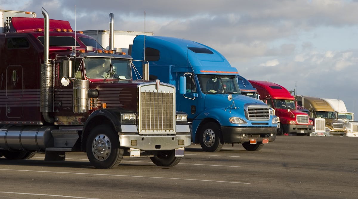 Trucks Rest Stop Aaron Kohr Dreamstime
