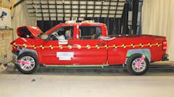 The 2014 Chevrolet Silverado received a five-star overall crash test rating from NHTSA. The 2014 Chevrolet Silverado received a five-star overall crash test rating from NHTSA.