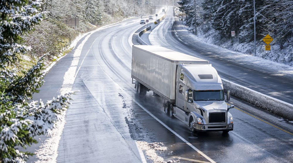 Highway Snow Winter Truck Vitpho Dreamstime