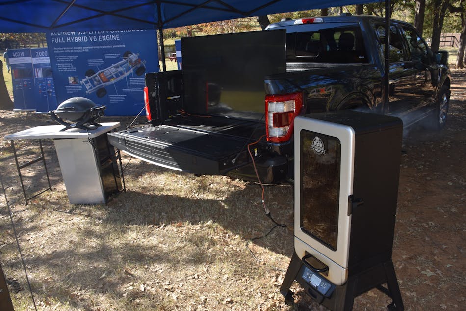 The 7.2-kilowatt Pro Power Onboard features four 120V 20A outlets and one NEMA L14-30R 240V 30A, enough juice for a large-screen TV, electric grill, smoker, and a small refrigerator.