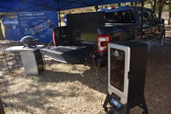 The 7.2-kilowatt Pro Power Onboard features four 120V 20A outlets and one NEMA L14-30R 240V 30A, enough juice for a large-screen TV, electric grill, smoker, and a small refrigerator. The 7.2-kilowatt Pro Power Onboard features four 120V 20A outlets and one NEMA L14-30R 240V 30A, enough juice for a large-screen TV, electric grill, smoker, and a small refrigerator.