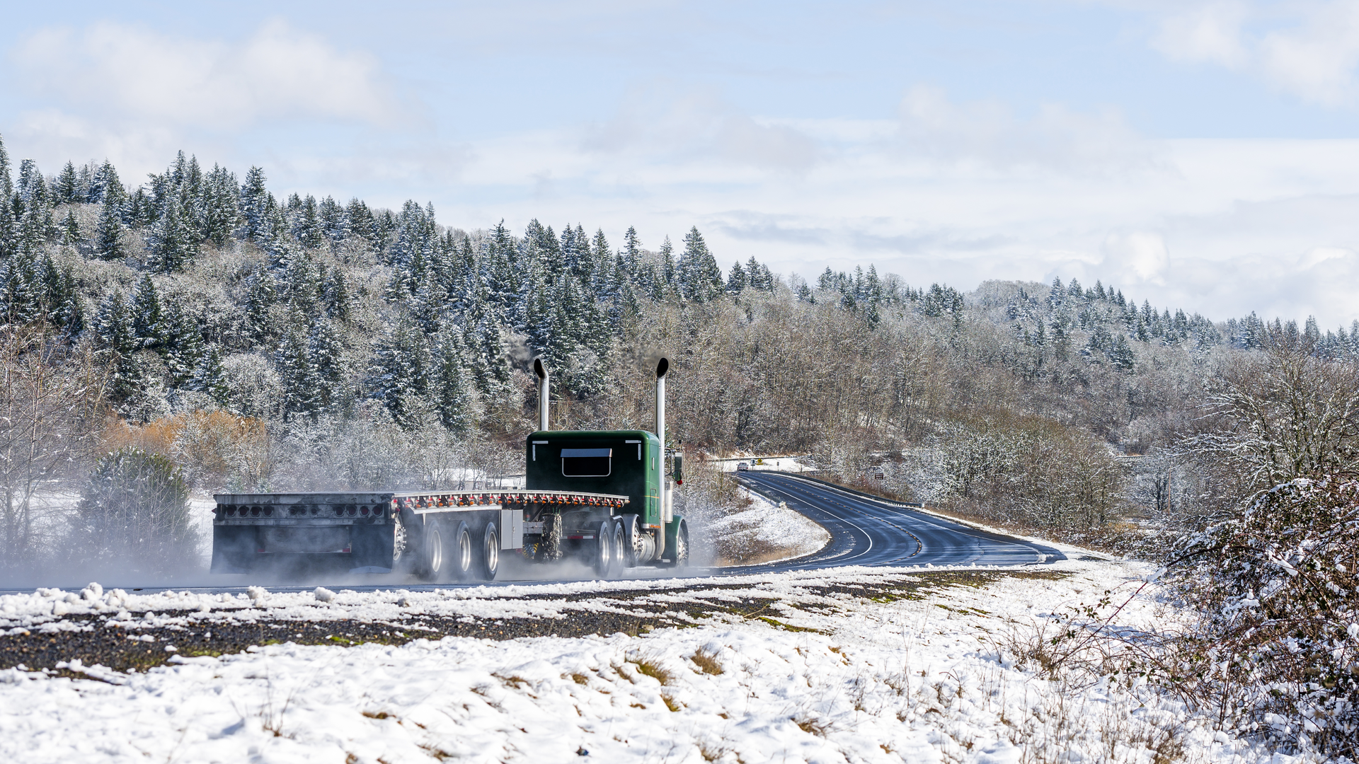 Semi Truck Winter Vitpho Dreamstime 5fd77d8ef36d6