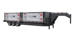 OneH2 hydrogen delivery trailer. OneH2 hydrogen delivery trailer.