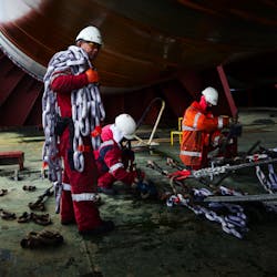 An innovative material called Dyneema allows equipment manufac-turers such as Doleco to replace metal chains with a more lightweight cargo securement option. An innovative material called Dyneema allows equipment manufac-turers such as Doleco to replace metal chains with a more lightweight cargo securement option.