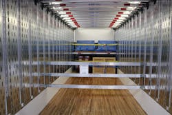 The Ancra AutoDeck comprises steel beams automatically adjusted at the control interface on the trailer or a smart device to speed up loading time and prevent injuries. The Ancra AutoDeck comprises steel beams automatically adjusted at the control interface on the trailer or a smart device to speed up loading time and prevent injuries.