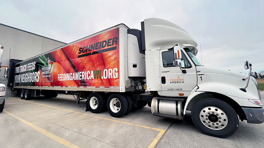 Schneider Feeding America Trailer Donation 5ff3368c90988