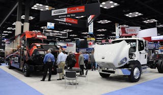 Freightliner Custom Chassis Corp.&apos;s booth at Work Truck 2020.