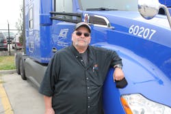 American Central Transport has made a concerted effort to offer better pay and work-life balance to its drivers, such as Robert Burge, one of the fleet&apos;s million-mile drivers.