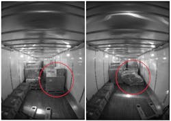 PowerFleet’s AI-enabled freight cameras can detect when loads shift in the trailer so workers can better prepare for variables at the dock. PowerFleet’s AI-enabled freight cameras can detect when loads shift in the trailer so workers can better prepare for variables at the dock.