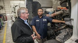 Rick Tapp, maintenance manager of Paccar Leasing, talks engine maintenance.