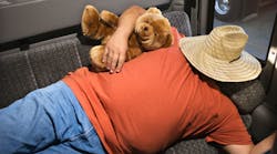 Getty Images Jupiterimages Trucker Sleeping Teddy