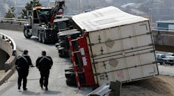 Overturned Semi Truck Getty Images