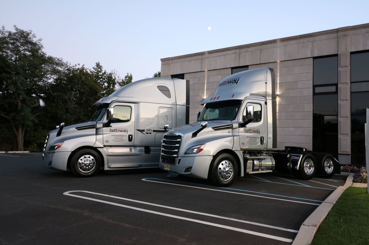 Bettaway&apos;s fleet of 150 Freightliner Cascadias are equipped with collision avoidance to prevent crashes, and dash cams to understand how crashes happened.
