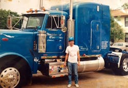 Jerry Whittmore standing in front of his 1991 Peterbilt 379 in the early '90s. He would soon have to give it away, only to get it back 25 years later and restore it. Jerry Whittmore standing in front of his 1991 Peterbilt 379 in the early '90s. He would soon have to give it away, only to get it back 25 years later and restore it.