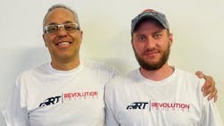 James Adams (left) and his co-worker and friend, Steve Fracasso (right). James Adams (left) and his co-worker and friend, Steve Fracasso (right).