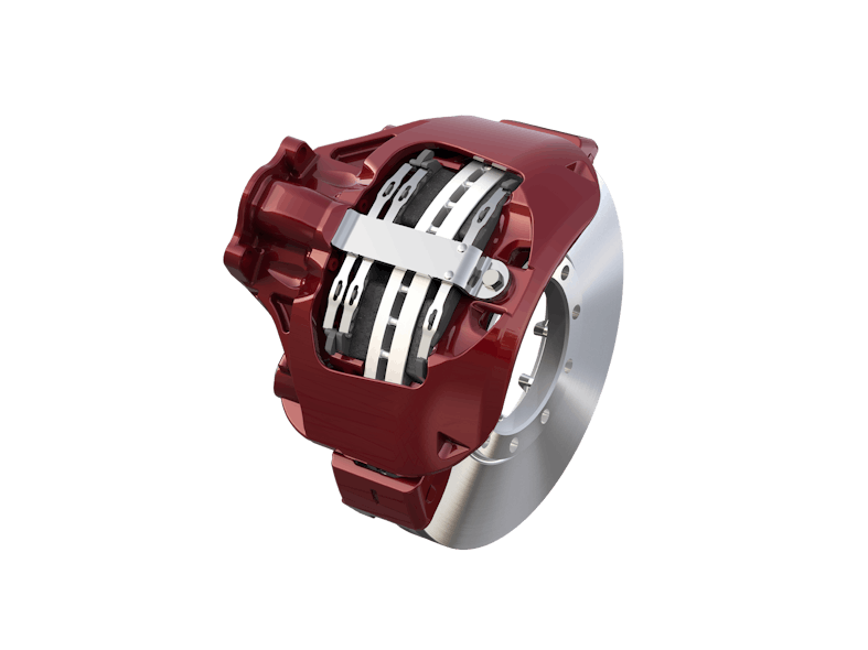 The single-piston EX+LS air disc brake weighs 71 lbs. (caliper and pads) making it Meritor&apos;s lightest ADB. The MA9300 N-level proprietary friction complies with 2025 Environmental Protection Agency standards for copper content.