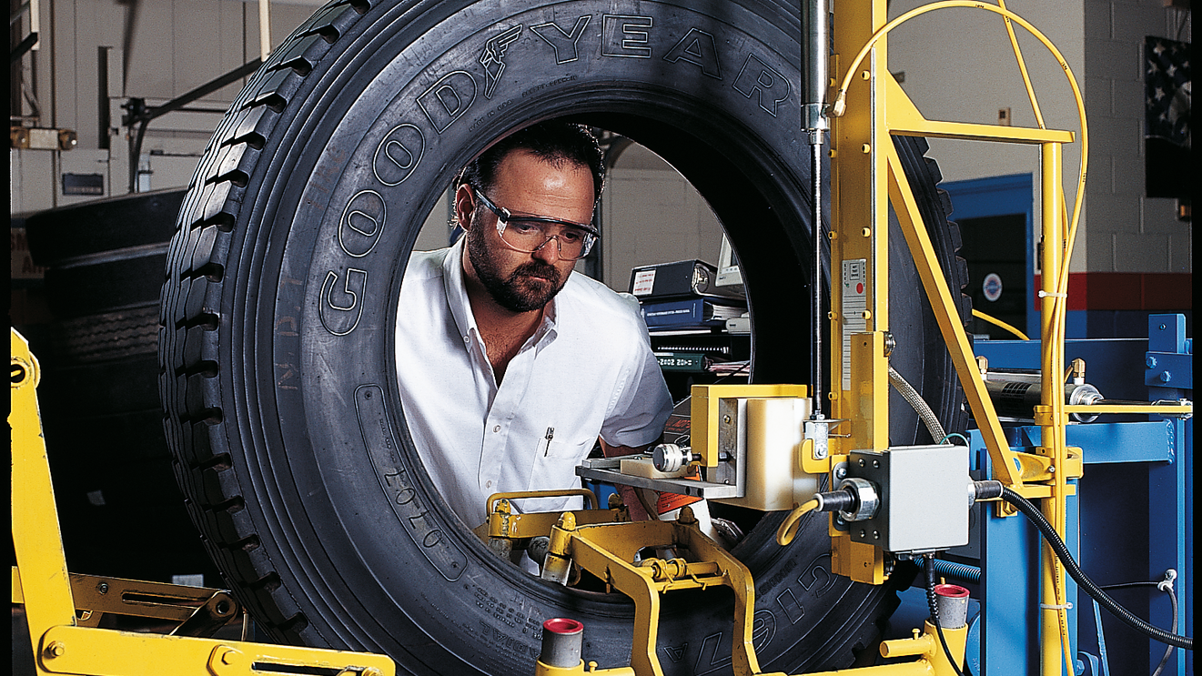 Goodyear tire maintenance technologies monitor conditions like tire pressure, temperature, and tread wear and alert fleets to the irregularities that cause roadside breakdowns.