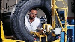 Goodyear tire maintenance technologies monitor conditions like tire pressure, temperature, and tread wear and alert fleets to the irregularities that cause roadside breakdowns. Goodyear tire maintenance technologies monitor conditions like tire pressure, temperature, and tread wear and alert fleets to the irregularities that cause roadside breakdowns.