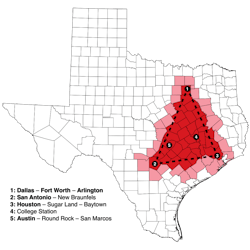 Texas Triangle, Cities And Counties Map svg Texas Triangle, Cities And Counties Map svg