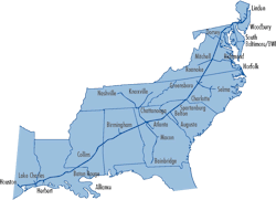 Colonial Pipeline consists of 5,500 miles of liquid petroleum pipelines extending from Texas to New Jersey. Two mainlines form the backbone of Colonial, with 65 stub lines extending from the mainline, which serves nearly half of the East Coast.