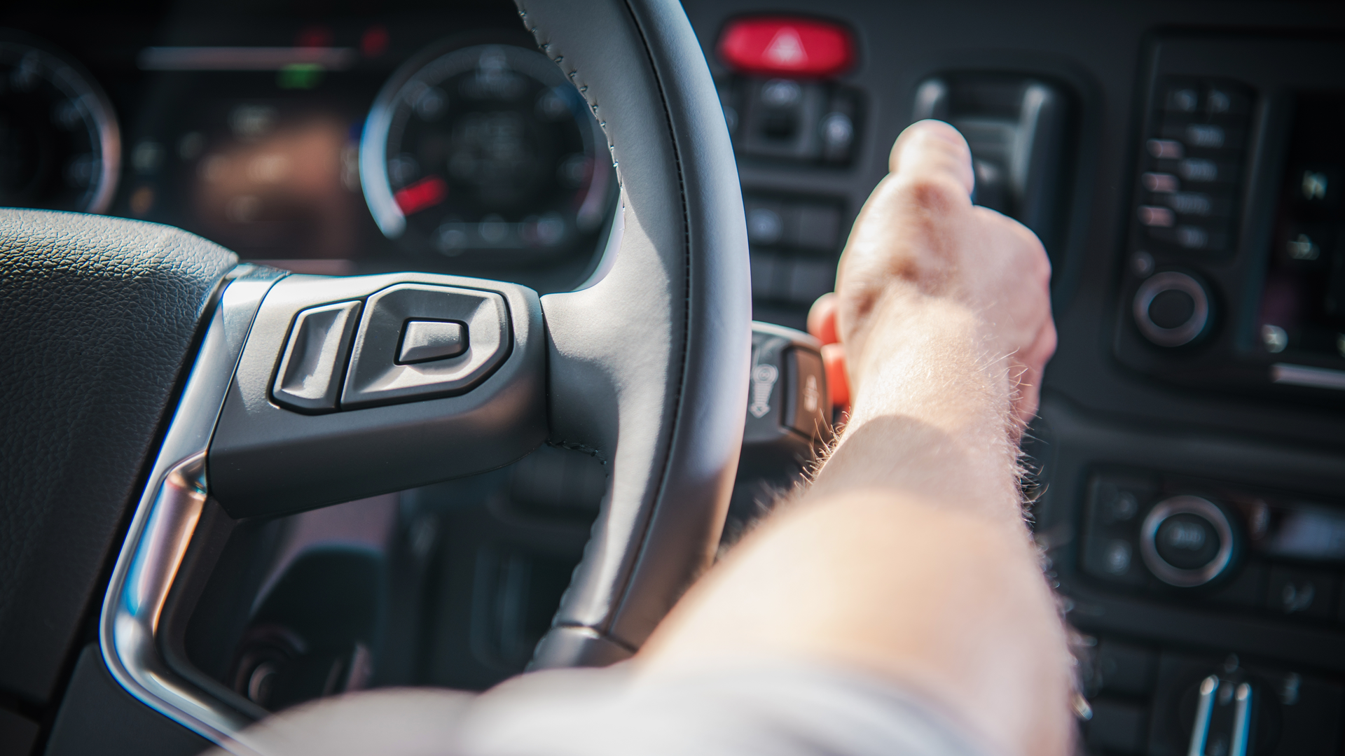 Semi Truck Driver Steering Wheel Welcomia Dreamstime 60dce3f7988f6