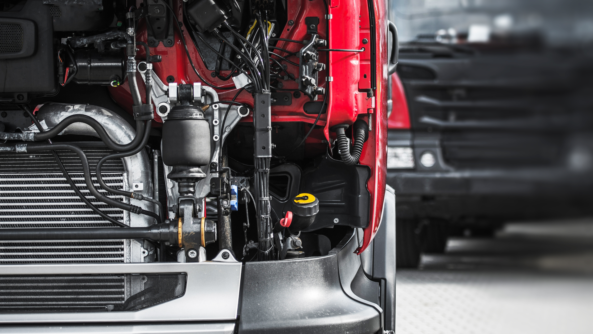 Semi Truck Maintenance Open Hood Welcomia Dreamstime 60d1e7387d660