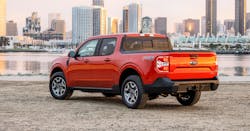 The Ford Maverick is also available with a 2L EcoBoost engine The Lariat model is pictured.