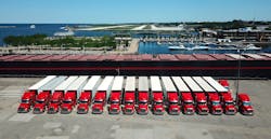 Prior to the pandemic, live event logistics company Upstaging's fleet would perform training when drivers would meet at the venue. They have since turned to online training. Prior to the pandemic, live event logistics company Upstaging's fleet would perform training when drivers would meet at the venue. They have since turned to online training.