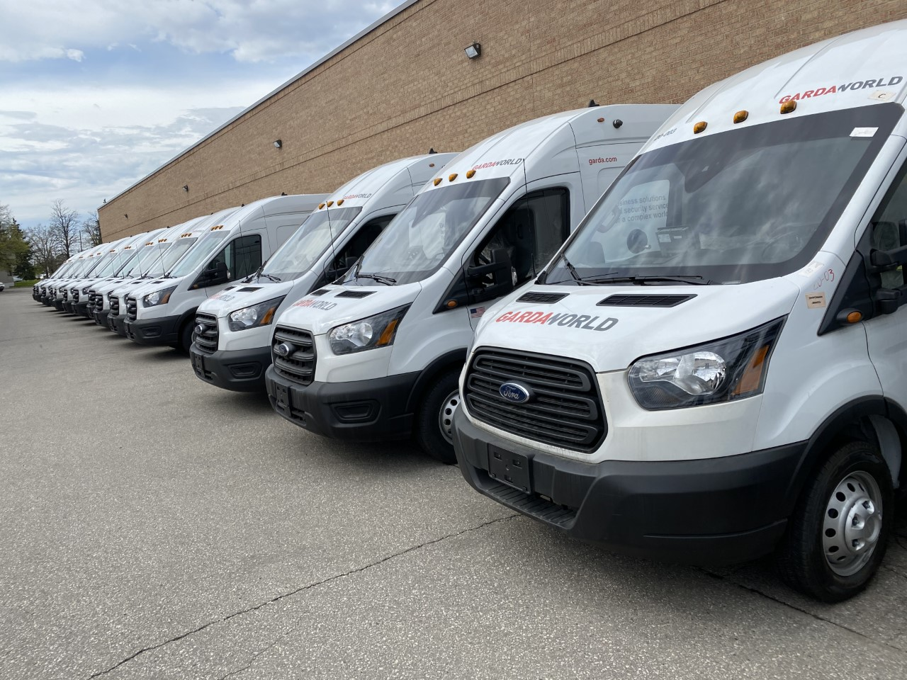 GardaWorld utilizes a fleet of Ford Transits that are spec'd with collision and lane departure warning systems, and technologies that allow for geolocation and live feed monitoring.