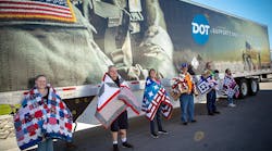 Military veterans who work at Dot Transportation, Inc. were presented with Quilts of Valor to honor their service at a special ceremony.