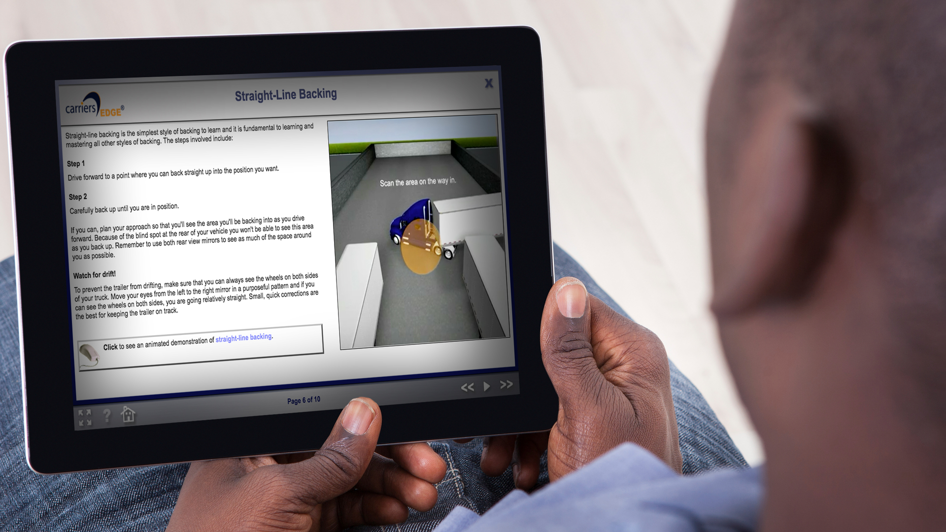 CarriersEdge provides virtual training courses that include tests to keep training more engaging, and fleets can analyze performance data to find weaknesses in subject knowledge.