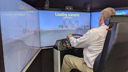 Doron Precision Systems&rsquo; 550Truckplus driving simulator employs a 55-inch high-definition LED screens that offer a 225-degree horizontal view.