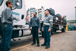 Airgas executives credited driver teamwork for its success. Airgas executives credited driver teamwork for its success.