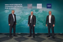 From right: Martin Lundstedt, president and CEO of Volvo Group, Matthias Gründler, CEO of Traton Group, and Martin Daum, CEO of Daimler Truck. From right: Martin Lundstedt, president and CEO of Volvo Group, Matthias Gründler, CEO of Traton Group, and Martin Daum, CEO of Daimler Truck.