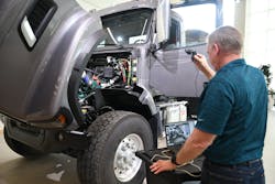 To get around COVID-19 restrictions, Volvo is taking the showroom to its customers via virtual walkarounds held at the Volvo Trucks Customer Center in Dublin, Virginia. To get around COVID-19 restrictions, Volvo is taking the showroom to its customers via virtual walkarounds held at the Volvo Trucks Customer Center in Dublin, Virginia.