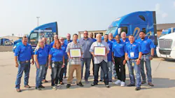 From left: David Marfisi, Derek Leathers, and Woodrow Moore with Werner's Road Team captains. From left: David Marfisi, Derek Leathers, and Woodrow Moore with Werner's Road Team captains.