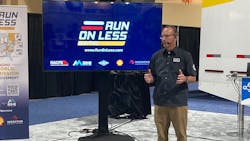Mike Roeth, NACFE executive director, officially kicks off Run on Less-Electric at ACT Expo 2021. Mike Roeth, NACFE executive director, officially kicks off Run on Less-Electric at ACT Expo 2021.