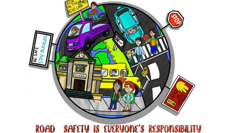 Avni Choudepally, one of the FMCSA 2021 Road Safety Art Contest winners.