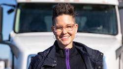 Nikki Weaver, professional driver for FedEx and Women in Trucking Association's 2021 Driver of the Year. Nikki Weaver, professional driver for FedEx and Women in Trucking Association's 2021 Driver of the Year.