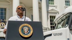 Stephen Richardson, professional driver for Big G Express and an America's Road Team Captain, joined former President Trump in recognizing America's truck drivers at the White House in April 2020. Stephen Richardson, professional driver for Big G Express and an America's Road Team Captain, joined former President Trump in recognizing America's truck drivers at the White House in April 2020.
