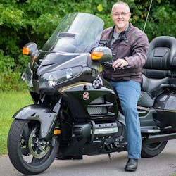 Shawn Kitchen and his 2016 Honda Goldwing. Shawn Kitchen and his 2016 Honda Goldwing.