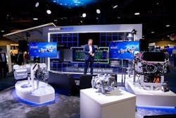 Meritor's Chief Technology Officer John Bennett discusses the company's electric drivetrain systems at ACT Expo. Meritor's Chief Technology Officer John Bennett discusses the company's electric drivetrain systems at ACT Expo.