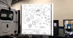 Video from the HoloLens 2 camera can be augmented with important information, such as technical diagrams, that are delivered to the trainee's smart device or laptop on the XRMentor platform. Video from the HoloLens 2 camera can be augmented with important information, such as technical diagrams, that are delivered to the trainee's smart device or laptop on the XRMentor platform.