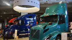 Volvo Trucks North America featured the VNR Electric, the 25th anniversary VNL 760, and an original Volvo VN truck from 1996 in its booth during American Trucking Associations’ 2021 Management Conference & Exhibition