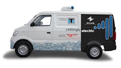 Thermo King and and Electric Last Mile Solutions partnered on a Class 1 fully electric refrigerated van. Thermo King and and Electric Last Mile Solutions partnered on a Class 1 fully electric refrigerated van.