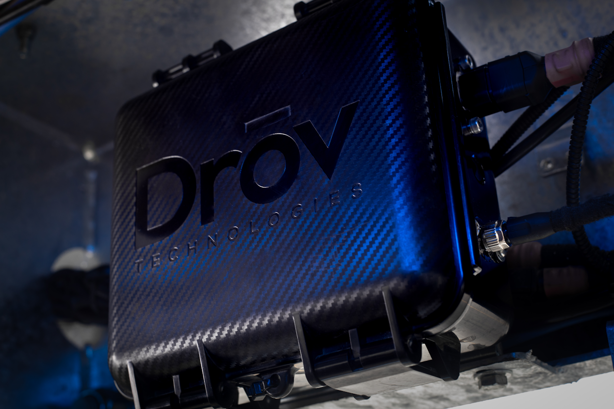 Drōv’s AirBoxOne smart trailer system captures and sends multipoint operational data back to fleets. Drōv’s AirBoxOne smart trailer system captures and sends multipoint operational data back to fleets.