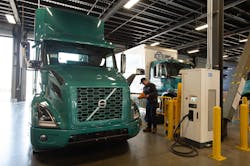 Vnr Electric In Bay With Charging Station Vnr Electric In Bay With Charging Station