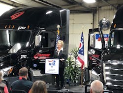 Sherri Brumbaugh, president and CEO of Garner Trucking, is the second female chair of ATA. Sherri Brumbaugh, president and CEO of Garner Trucking, is the second female chair of ATA.