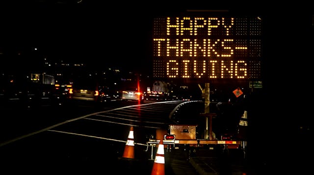Thanksgiving traffic highway