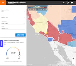 Ontario, California, one of the nation's largest warehouse and distribution markets was already seeing 'very tight' capacity the week before Thanksgiving, according to DAT. Ontario, California, one of the nation's largest warehouse and distribution markets was already seeing 'very tight' capacity the week before Thanksgiving, according to DAT.